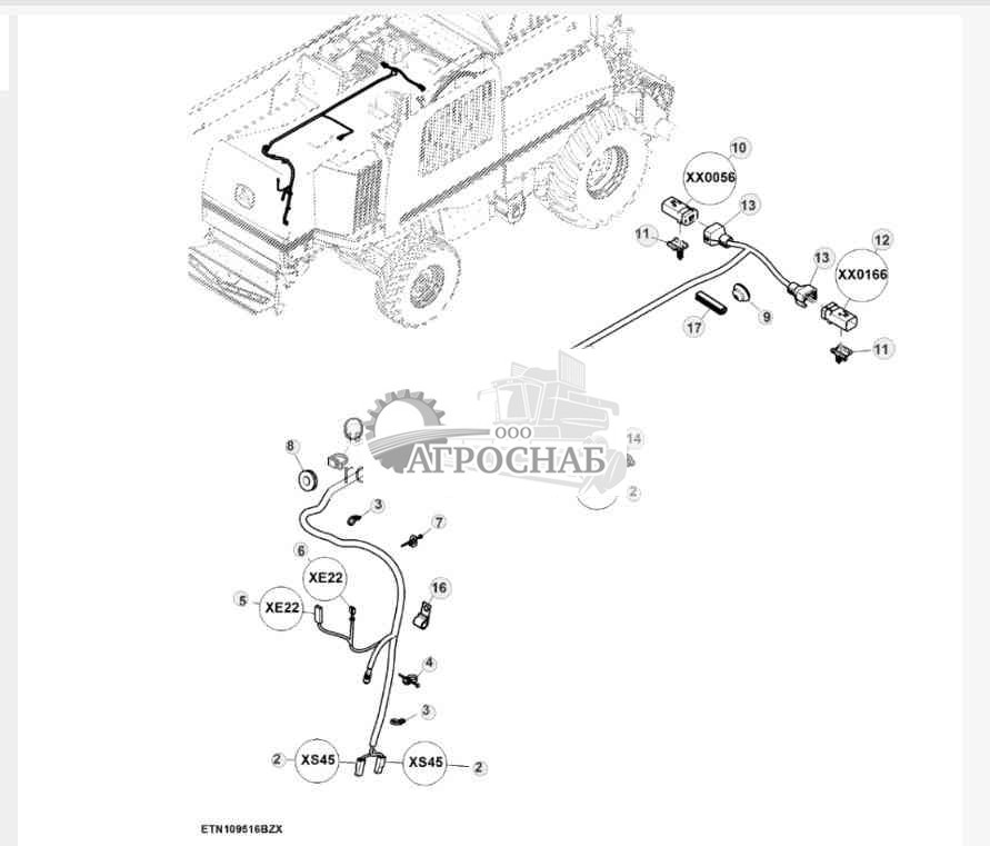 Жгут проводов заднего капота 